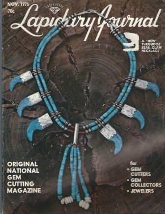 Image for Lapidary Journal, November 1975 Original National Gem Cutting Magazine