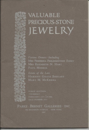 Image for Valuable Precious Stone Jewelry, Public Auction, Thursday, February 2, 1967