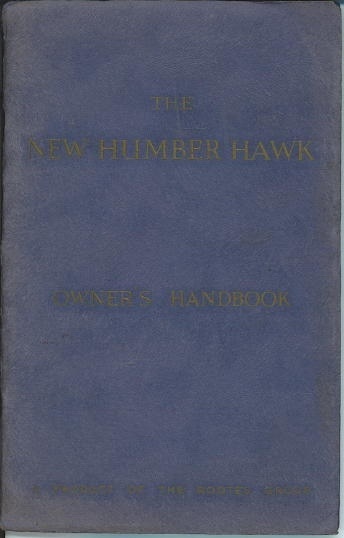 Image for Owner's Handbook: The New Humber Hawk