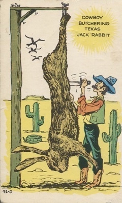 Image for Cowboy Butchering Texas Jack Rabbit