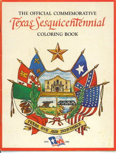 The Official Commemorative Texas Sesquicentennial Coloring Book Image for The Official Commemorative Texas Sesquicentennial Coloring Book