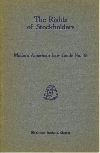 Image for The Rights Of Stockholders