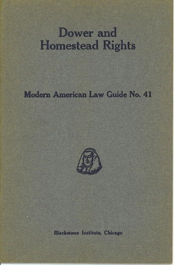 Image for Dower And Homestead Rights