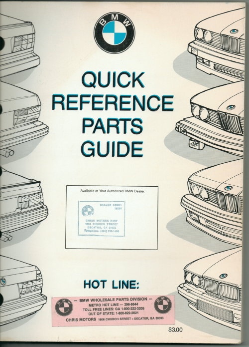 Image for BMW Quick Reference Parts Guide