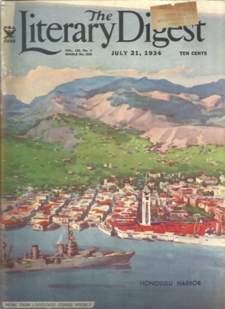 Image for The Literary Digest, July 21, 1934 Volume 118, No. 3, Whole No. 2309