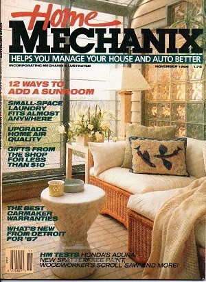 Image for Home Mechanix, November 1986, Vol. 82 No. 703, 12 Ways To Add A Sunroom Helps You Manage Your House and Car Better