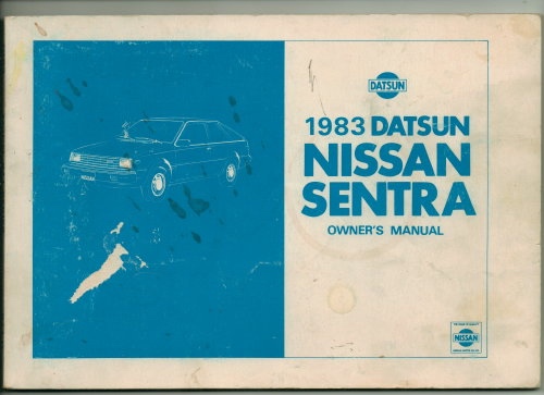 Image for 1983 Datsun Nissan Sentra Owner's Manual