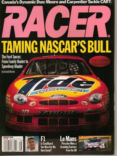 Image for Racer Magazine, August 1998, Canada's Dynamic Duo Taming Nascar's Bull