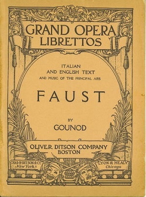 Image for Faust, A Lyric Drama In Five Acts With Italian and English Text and Music of the Principal Airs
