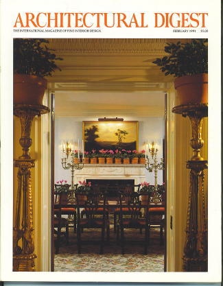 Image for Architectural Digest February 1991 The International Magazine of Interior Design