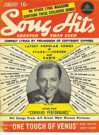 Song Hits: January 1944: Bing Crosby Image for Song Hits: January 1944: Bing Crosby