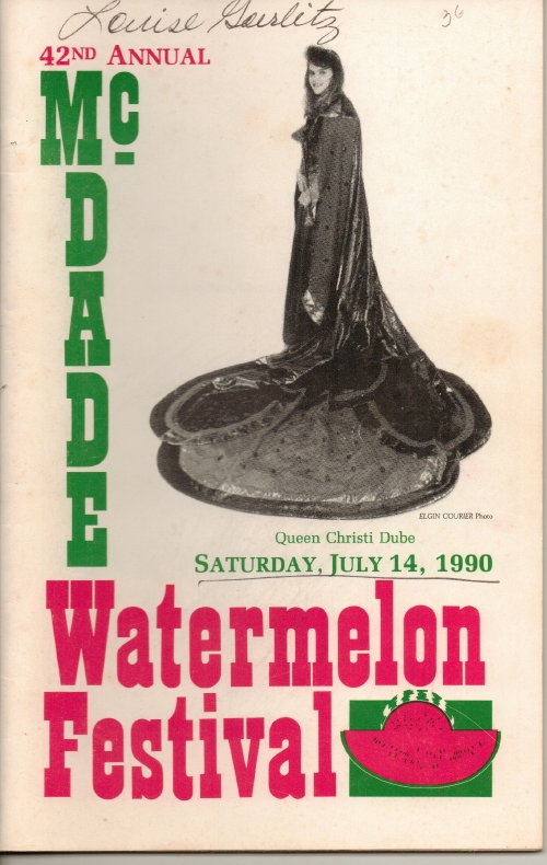 Image for McDade's Annual Watermelon Festival (McDade, Texas) 42nd Annual Queen Christi Dube, Saturday, July 14, 1990