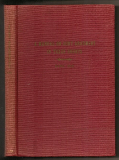 Image for A Manual On Jury Argument In Texas Courts