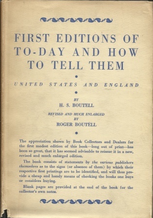 First Editions Of To-day And How To Tell Them United States and England Image for First Editions Of To-day And How To Tell Them United States and England