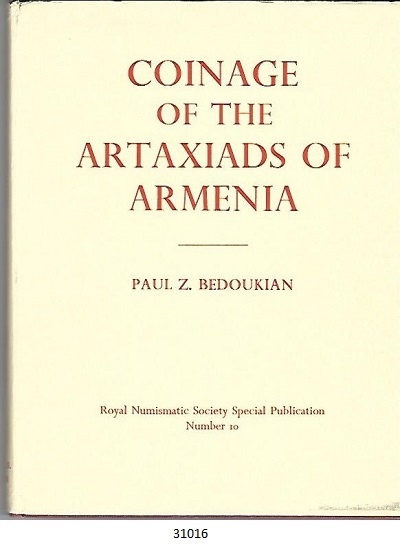 Image for Coinage of the Artaxiads of Armenia Special Publication - Royal Numismatic Society ; No. 10