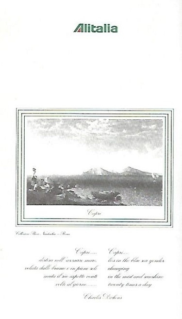 Image for Alitalia Airlines Menu Flight to Capri