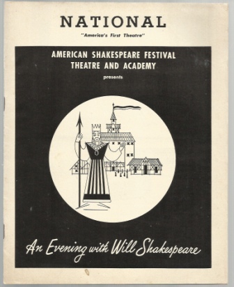 Image for An Evening With Will Shakespeare A Presentation by American Shakespeare Festival Theatre and Academy