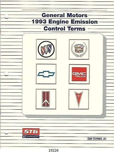 Image for General Motors 1993 Engine Emission Control Terms #GM-TERMS.01
